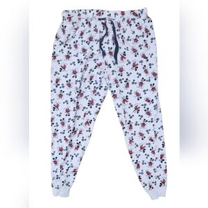 Mickey Mouse Medium White And Black Classic Disney Pajamas Ankle Cotton Comfy